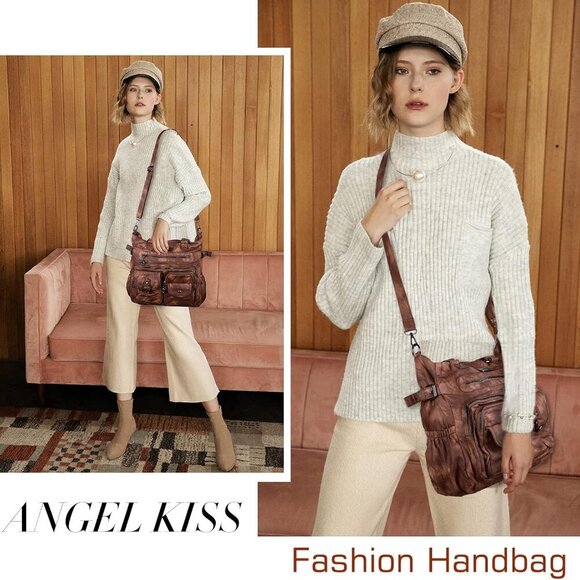 Purses and Handbag for Women Soft PU Leather Shoulder Handbag Women Tote Satchel - Picture 7 of 7